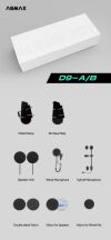 Asmax D9 audio kit A/B pro druhou helmu